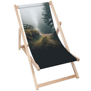 Foggy Landscape wooden deck chair