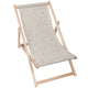 Holzliegestuhl Beige Muster mit Punkten-M