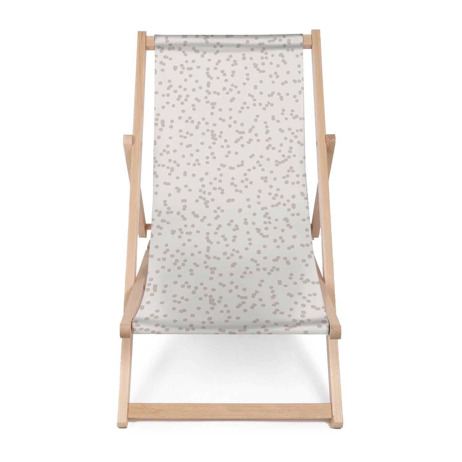 Holzliegestuhl Beige Punkte -M