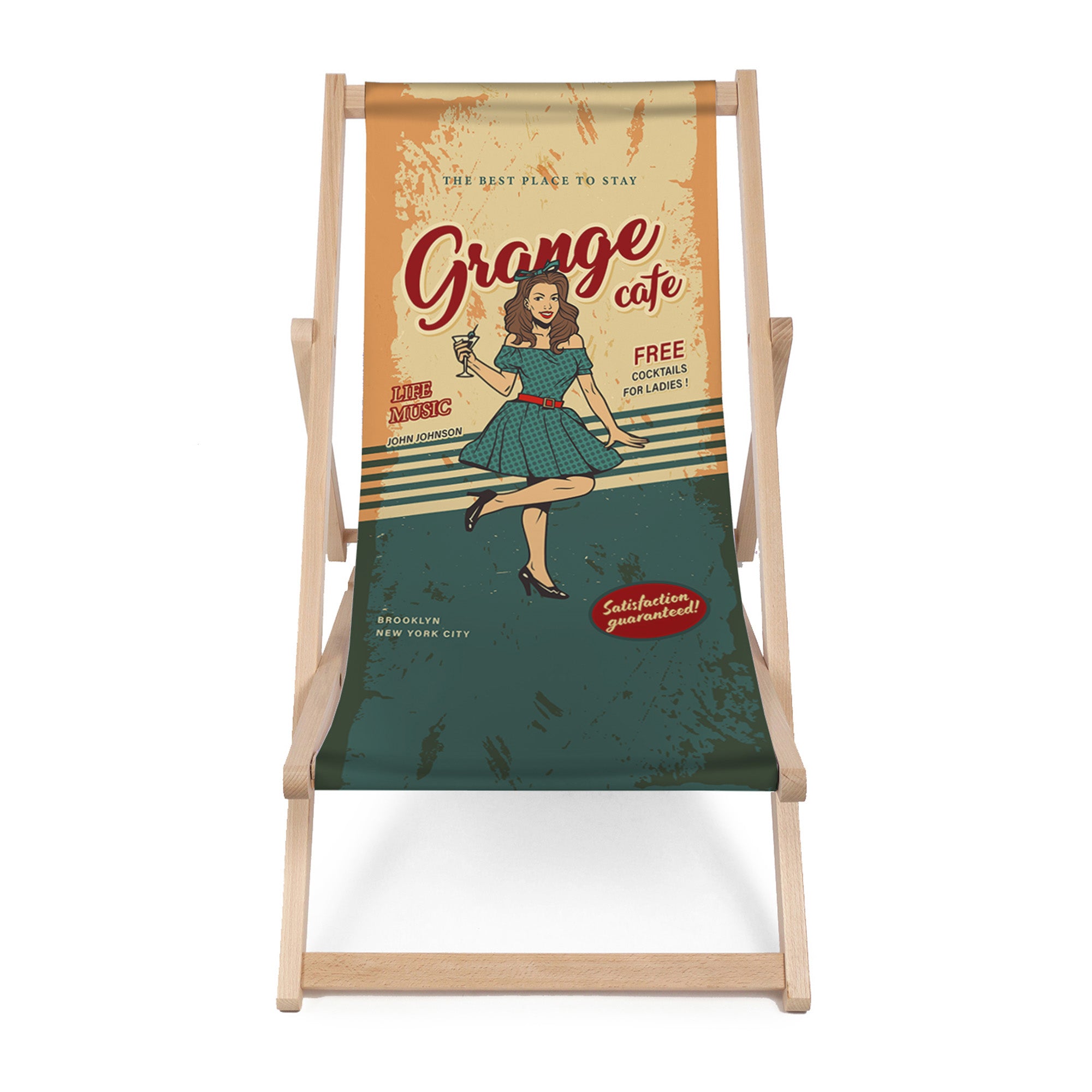 Dřevěné lehátko Garage Cafe