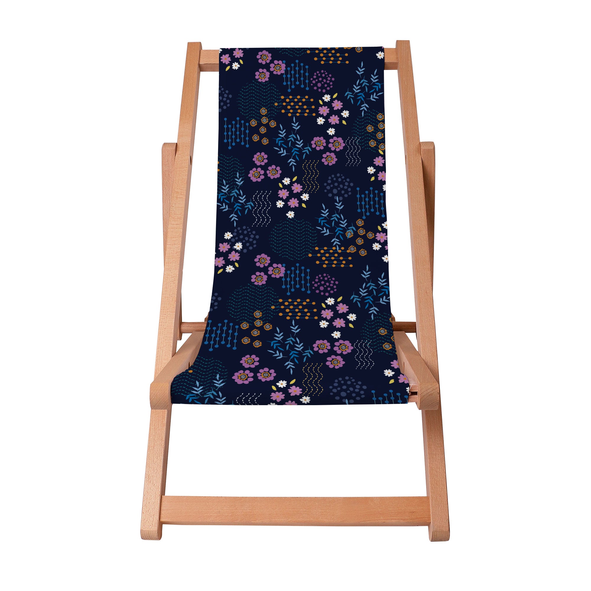 Leżak drewniany Geometric Flower-S