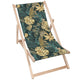 Holzliegestuhl Monstera Gold Grün-M