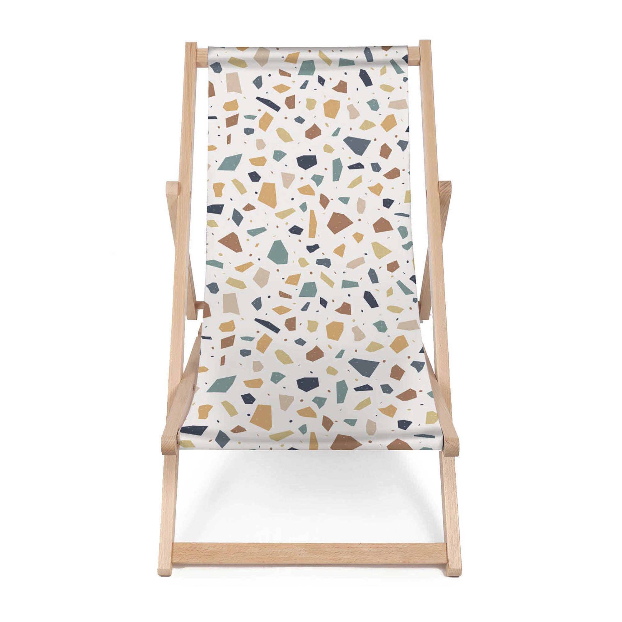 Leżak drewniany Vintage Terrazzo-M