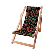 Dřevěné lehátko Dark Jungle Red