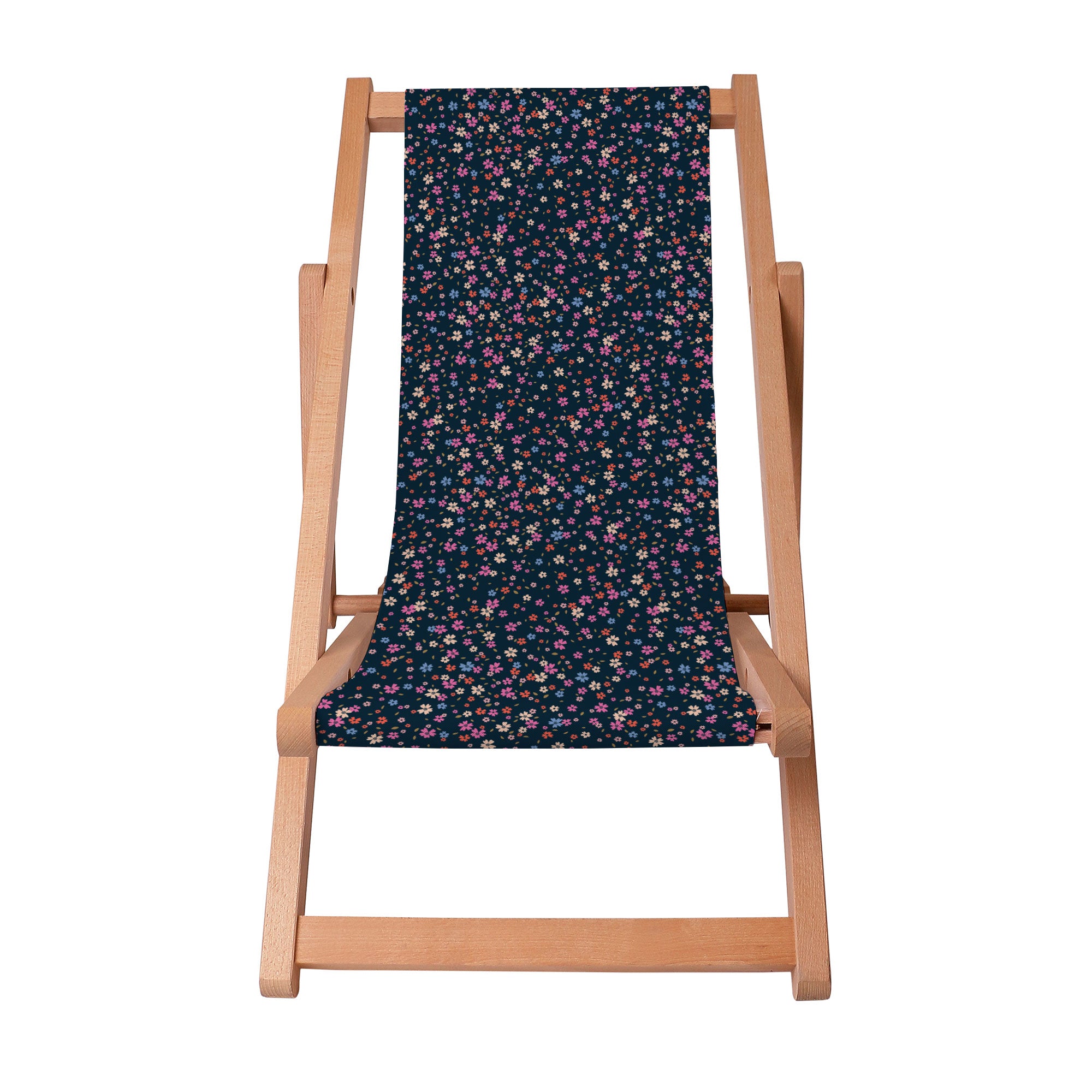 Holzliegestuhl Kleines Blumenmuster-S