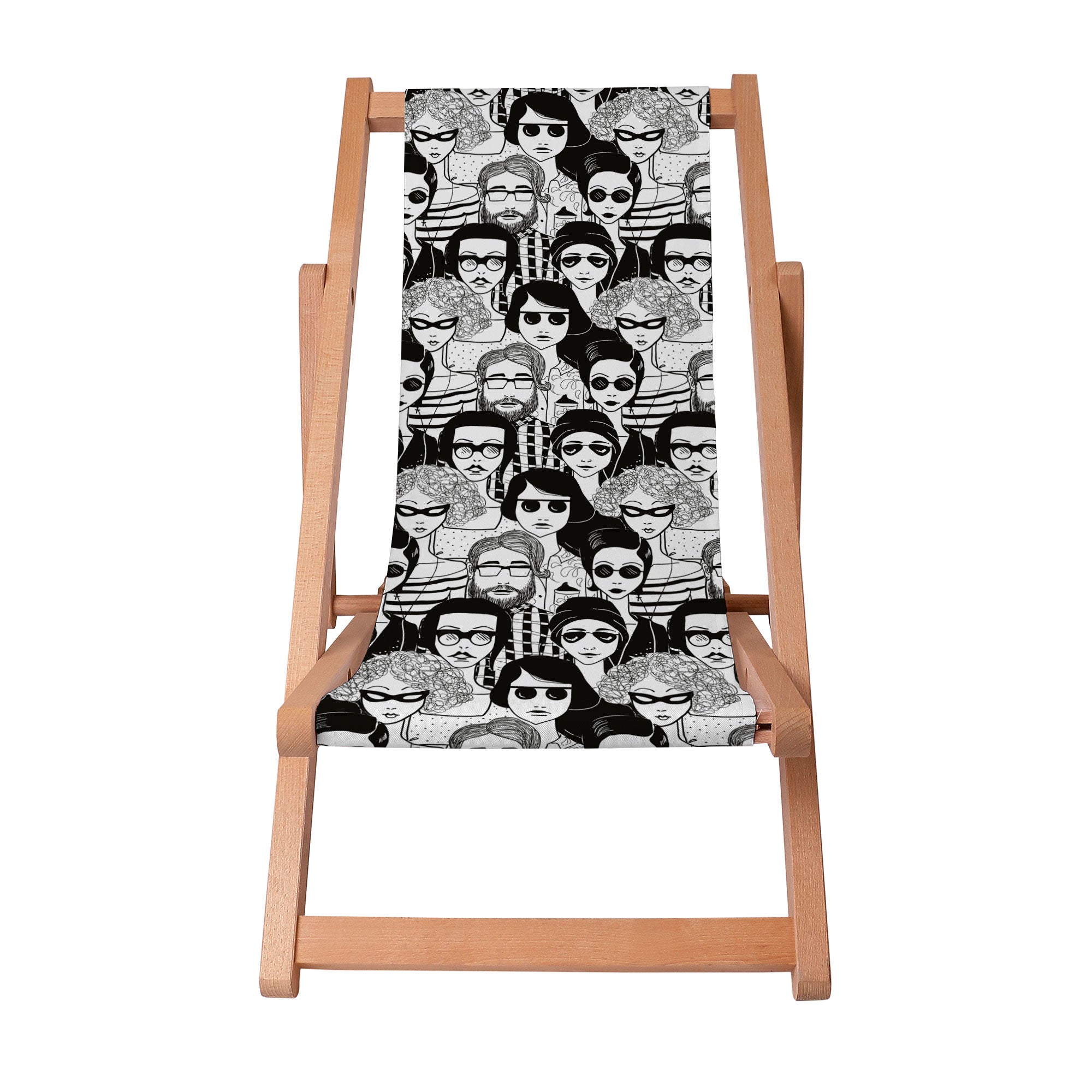 Wooden Deck Chair Face-S