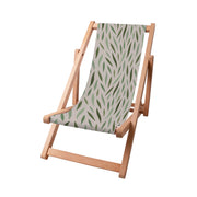 Dřevěné lehátko Green Leaves Pattern-S