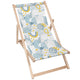 Leżak drewniany Grey Floral Pattern-M