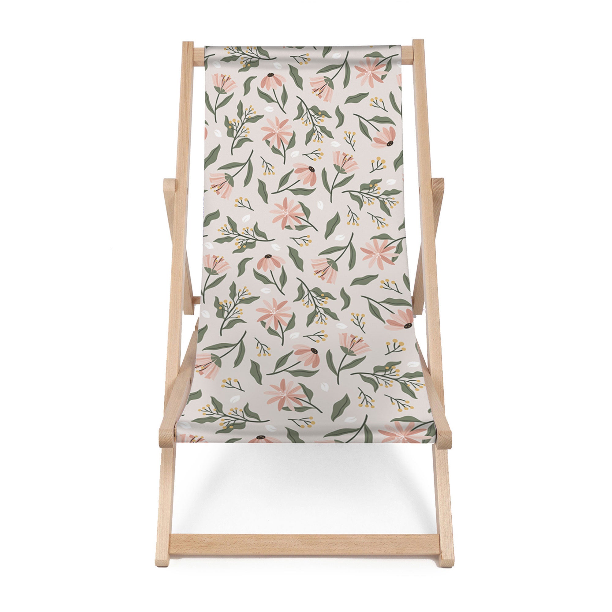 Dřevěné lehátko Peach Tones Flowers-M
