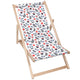 Wooden Deck Chair Scandi Flowers-M