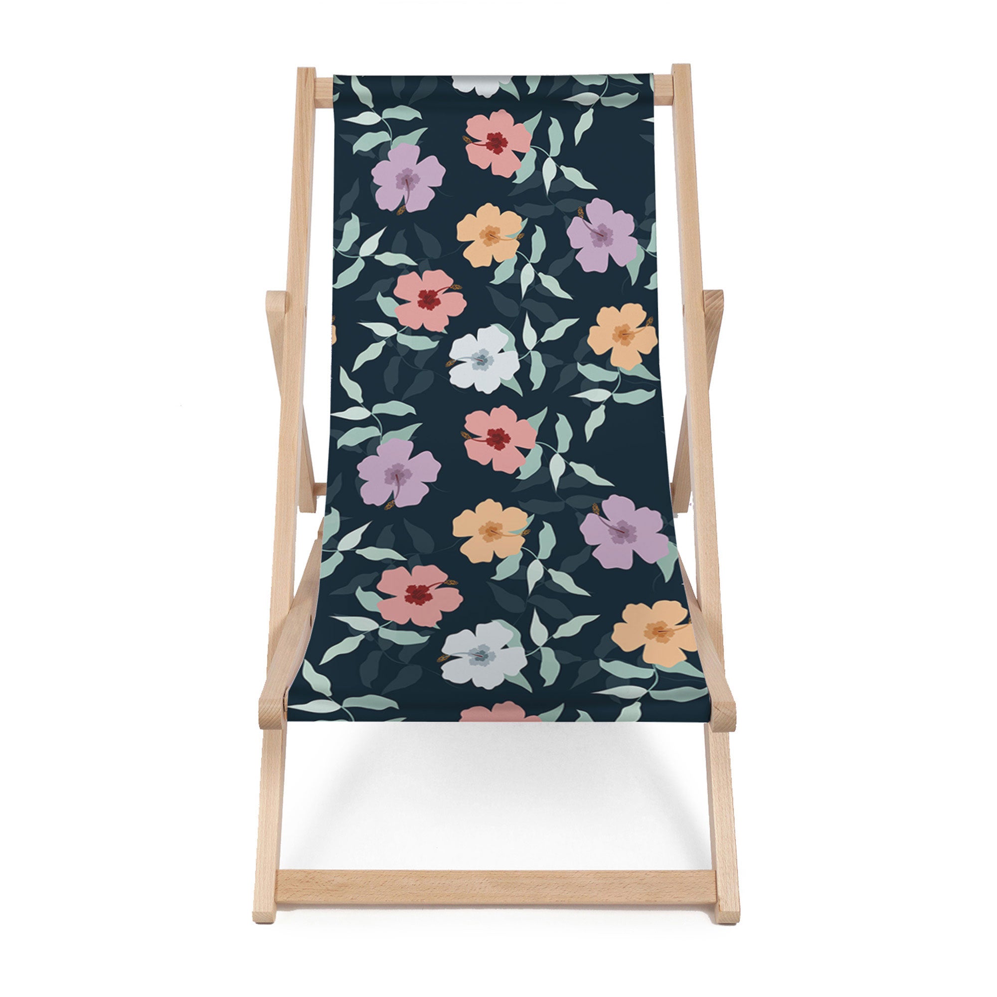 Dřevěné lehátko Simple Flowers na Navy-M