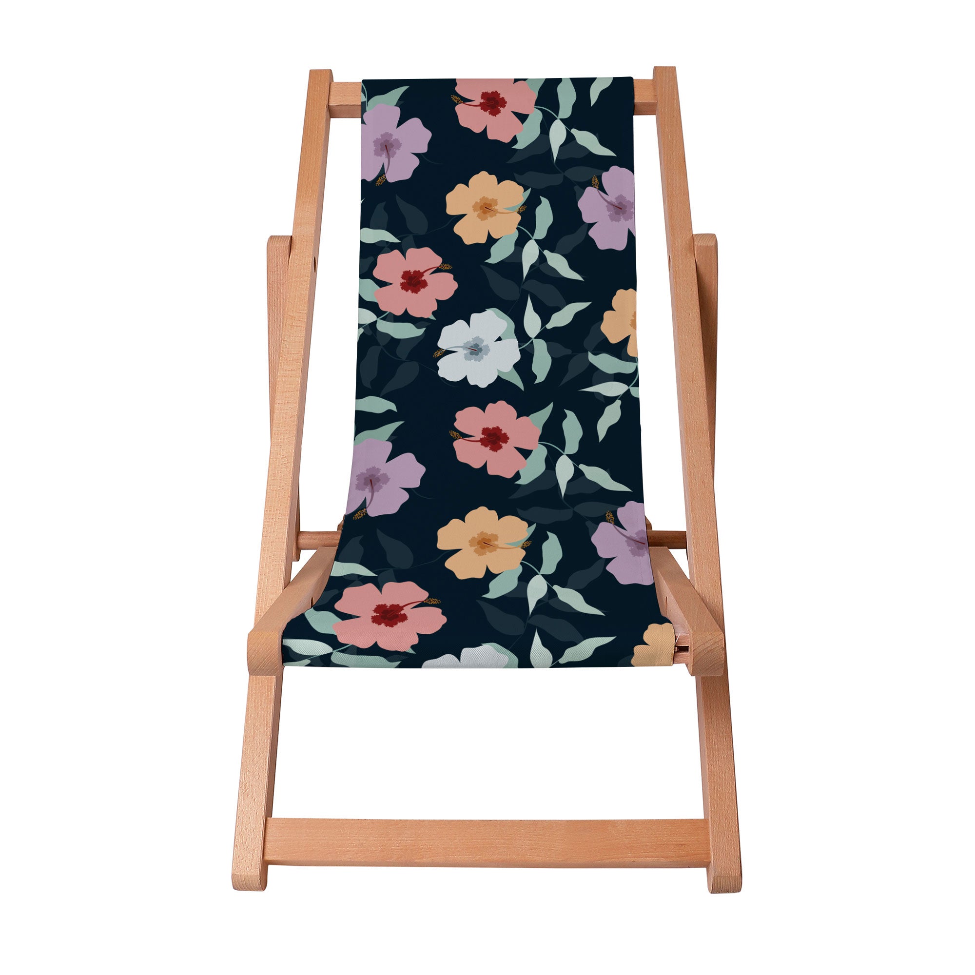 Dřevěné lehátko Simple Flowers na Navy-S