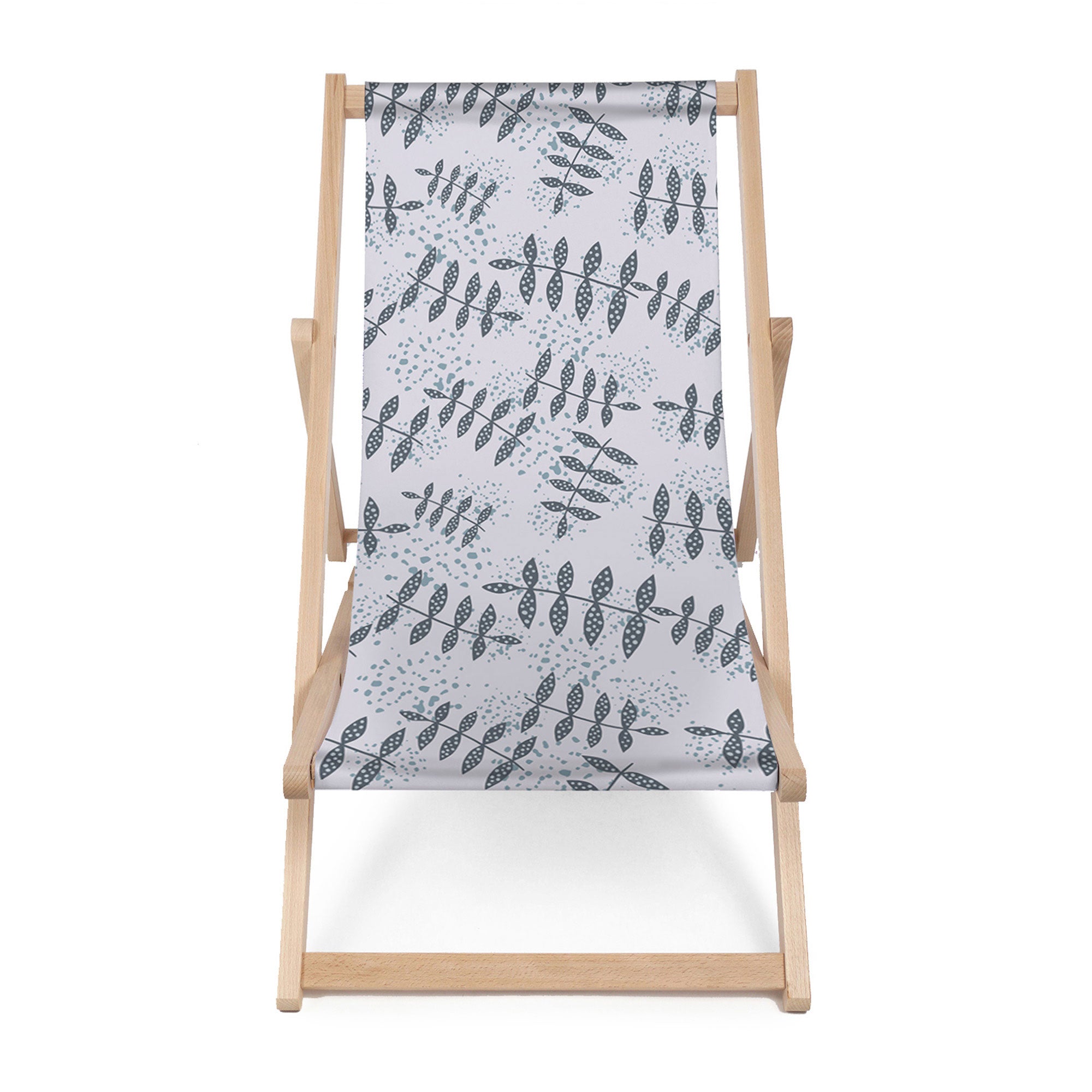 Wooden Deck Chair Splash Floral Pattern-M