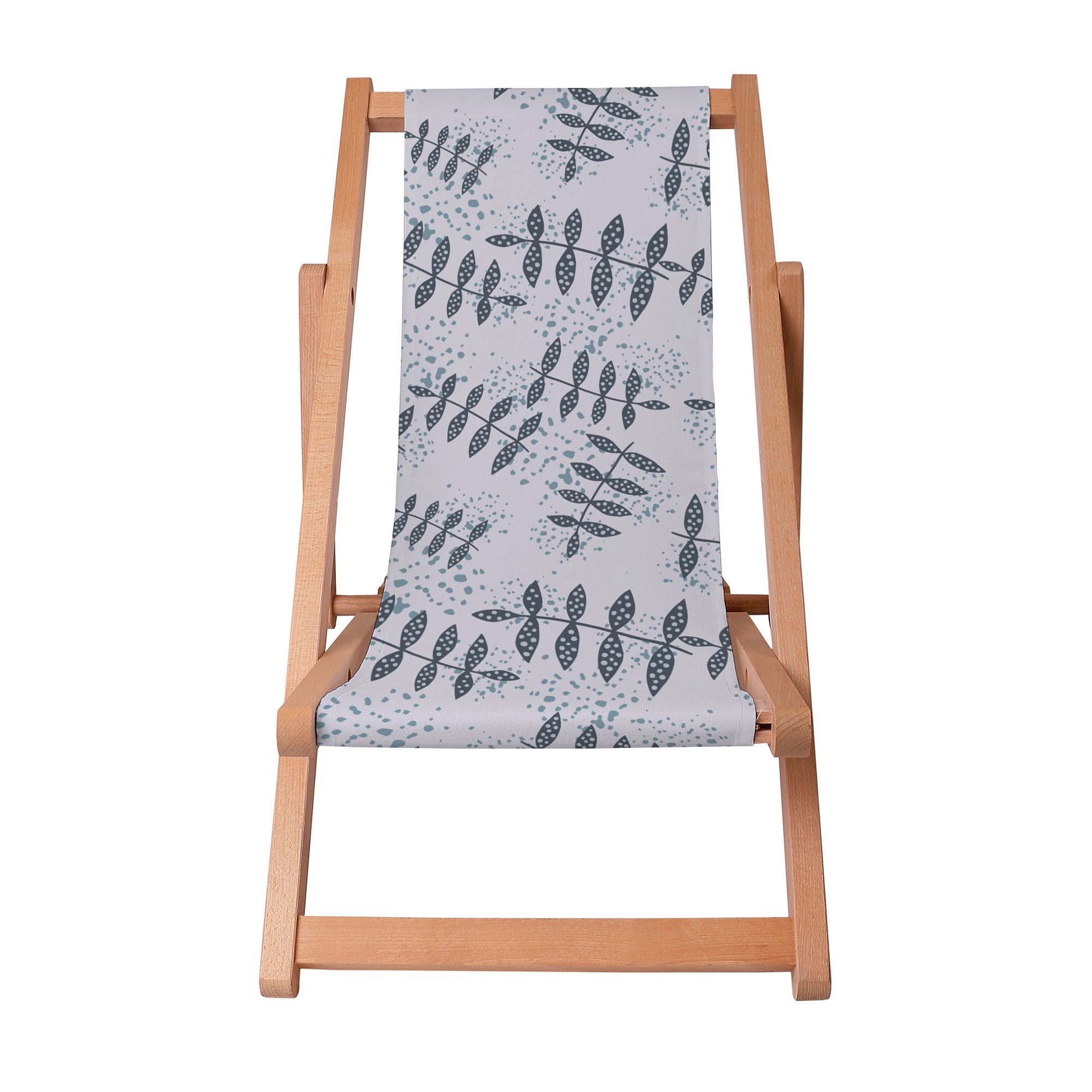 Wooden Deck Chair Splash Floral Pattern-S