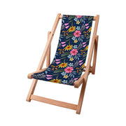 Wooden Deck Chair Spring Flowers