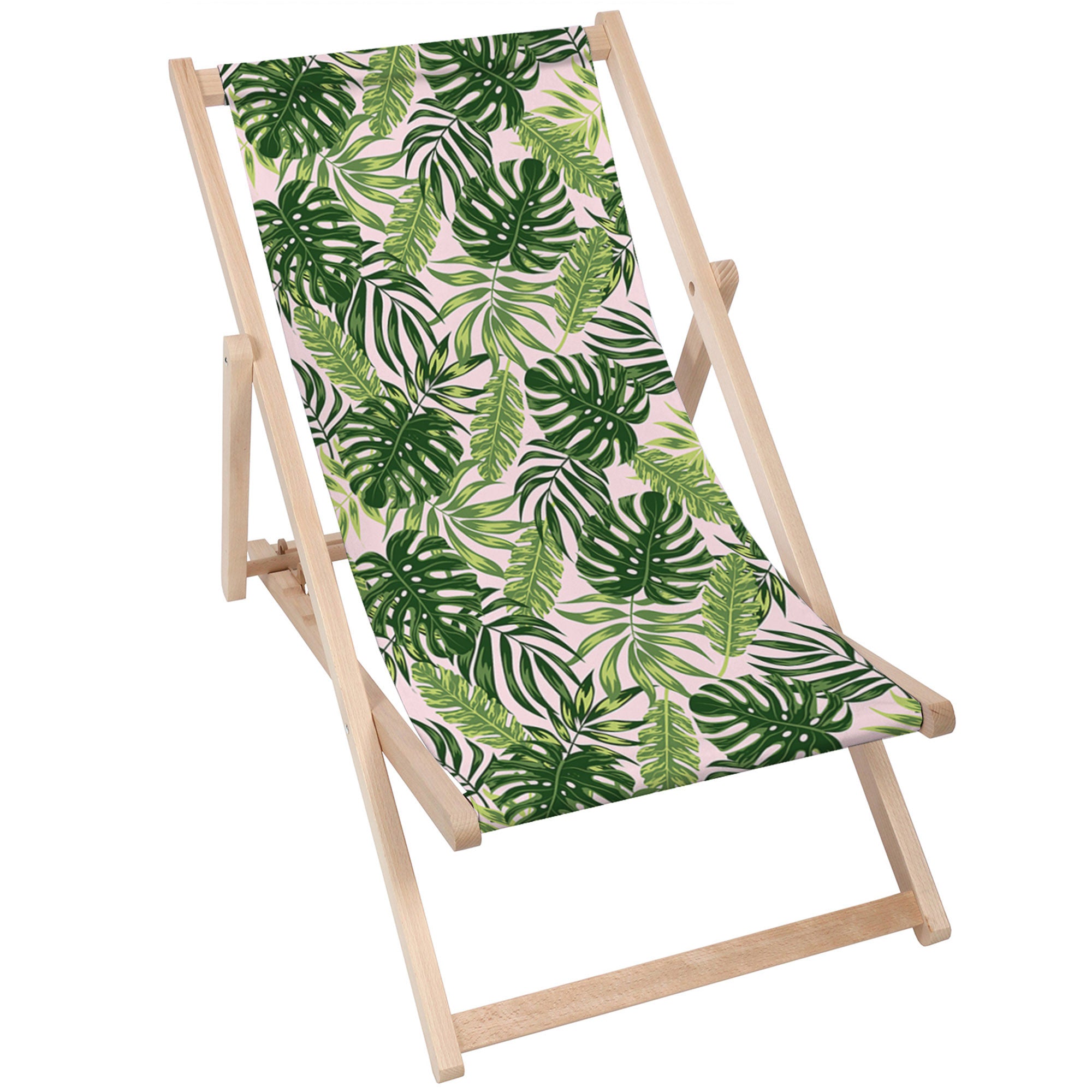 Dřevěné lehátko Tropical Jungle Leaves-M