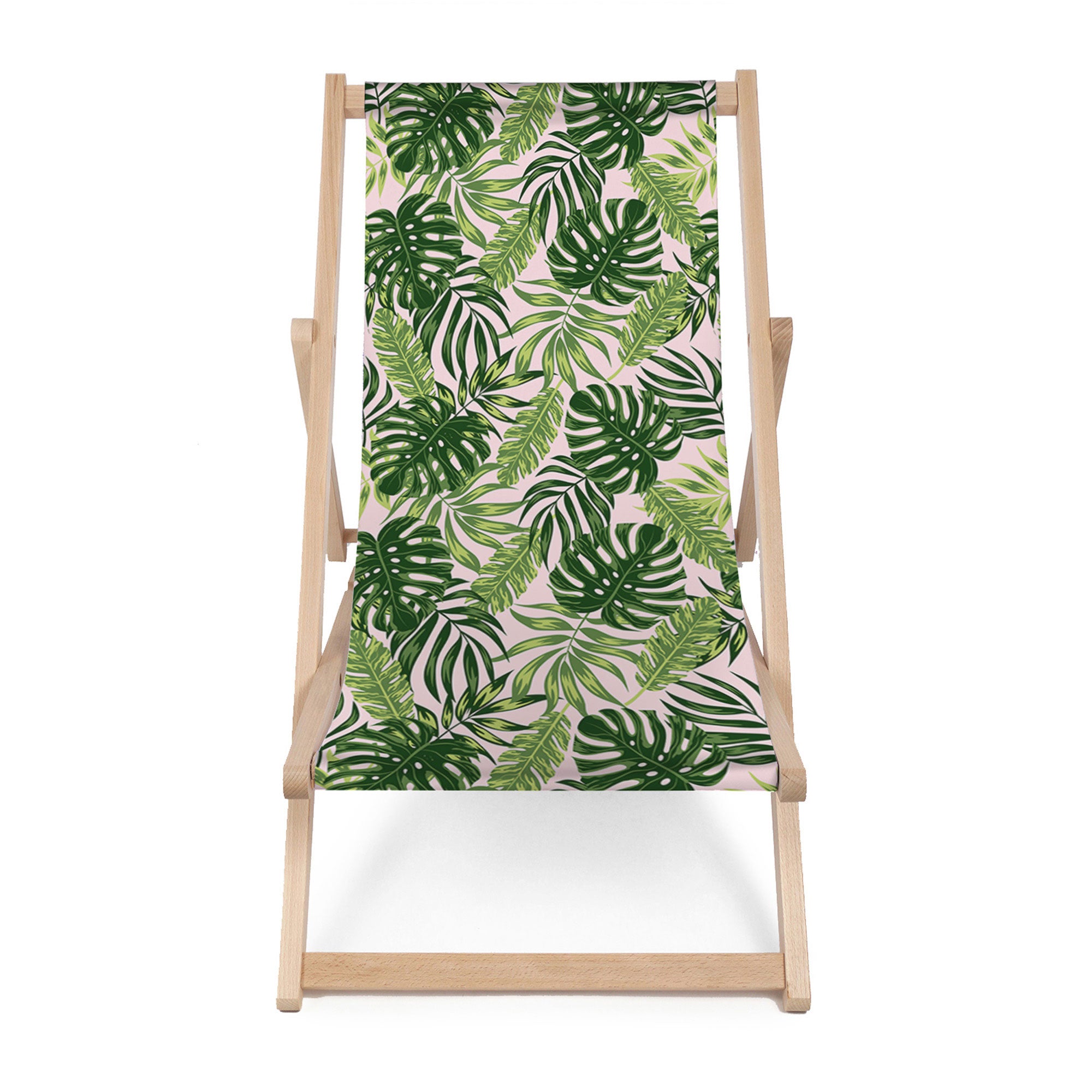 Dřevěné lehátko Tropical Jungle Leaves-M