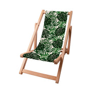 Leżak drewniany Tropical Leaves Pattern-S