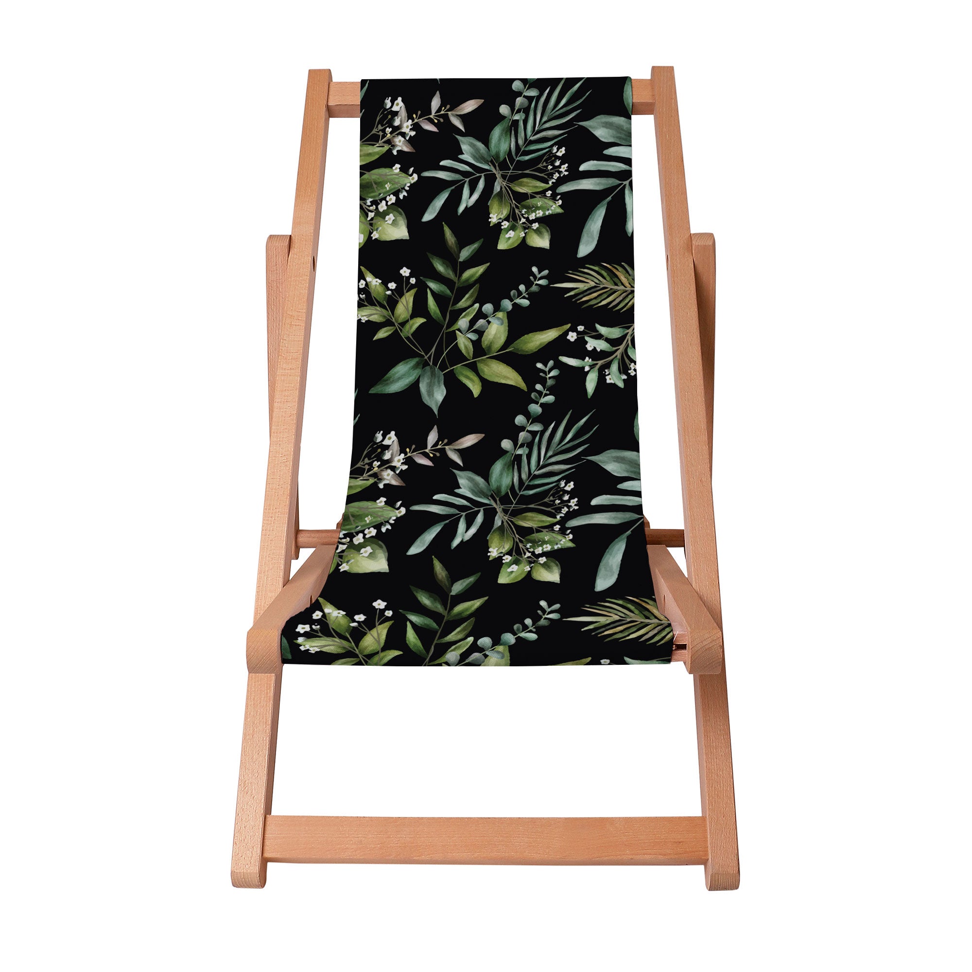 Leżak drewniany Watercolor Elegant Floral-S
