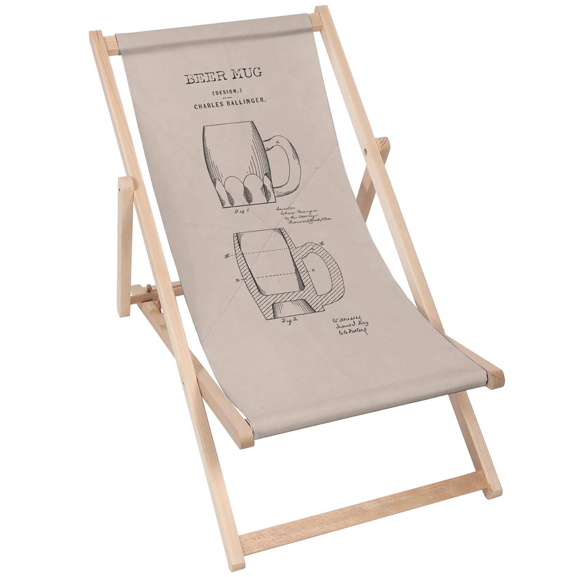 Wooden Deck Chair Beer Mug