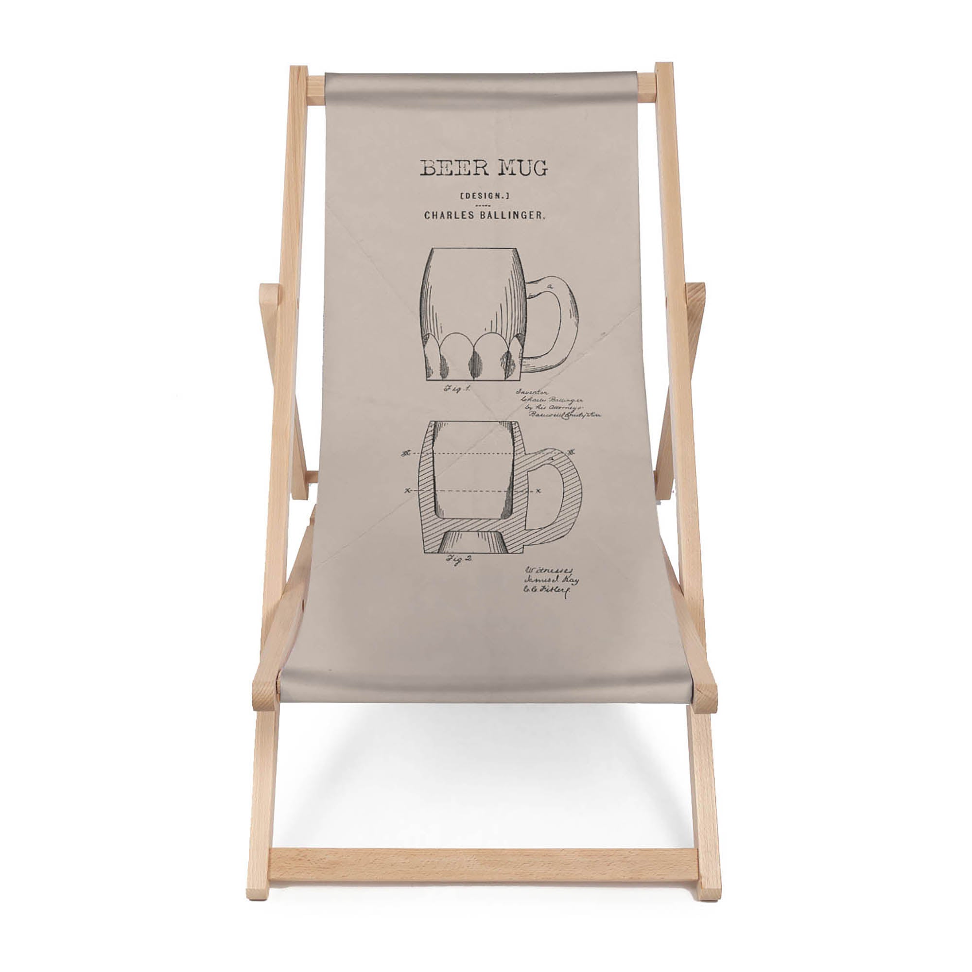 Wooden Deck Chair Beer Mug