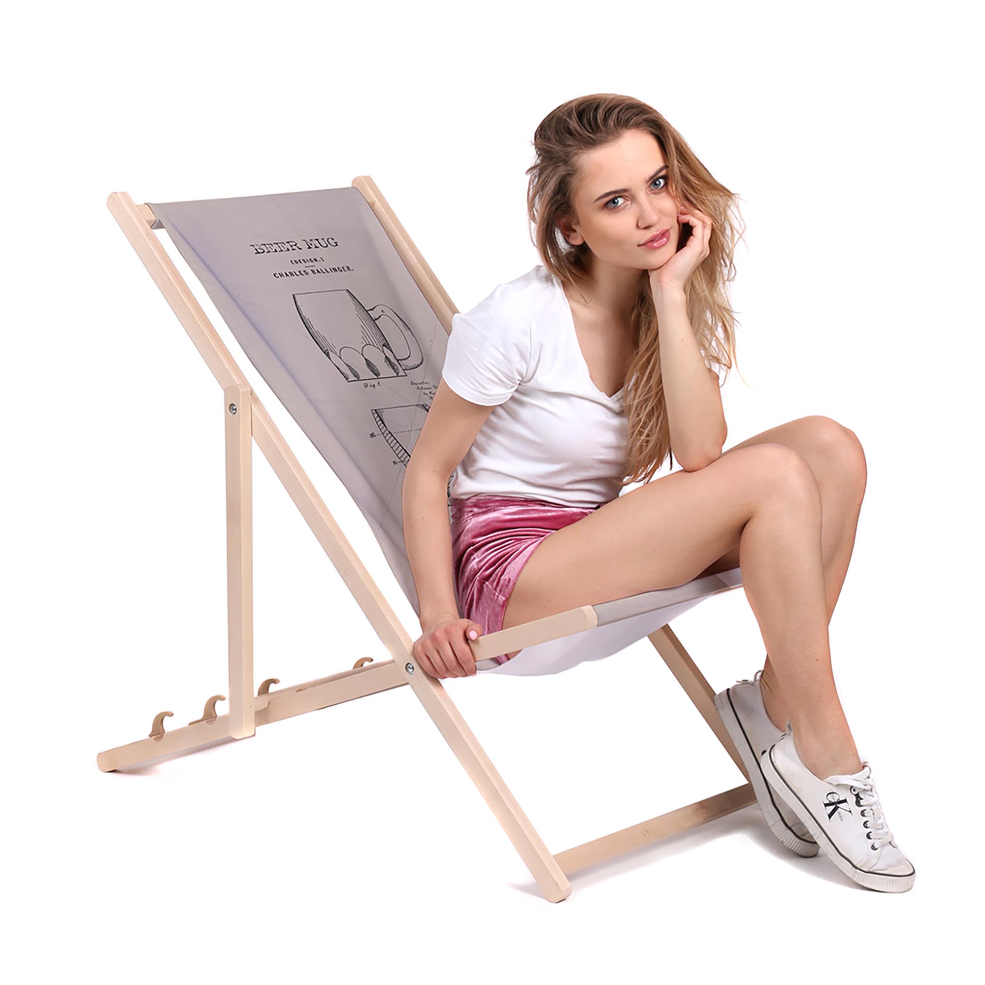Wooden Deck Chair Beer Mug