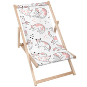 Leżak drewniany Pink Cats-M