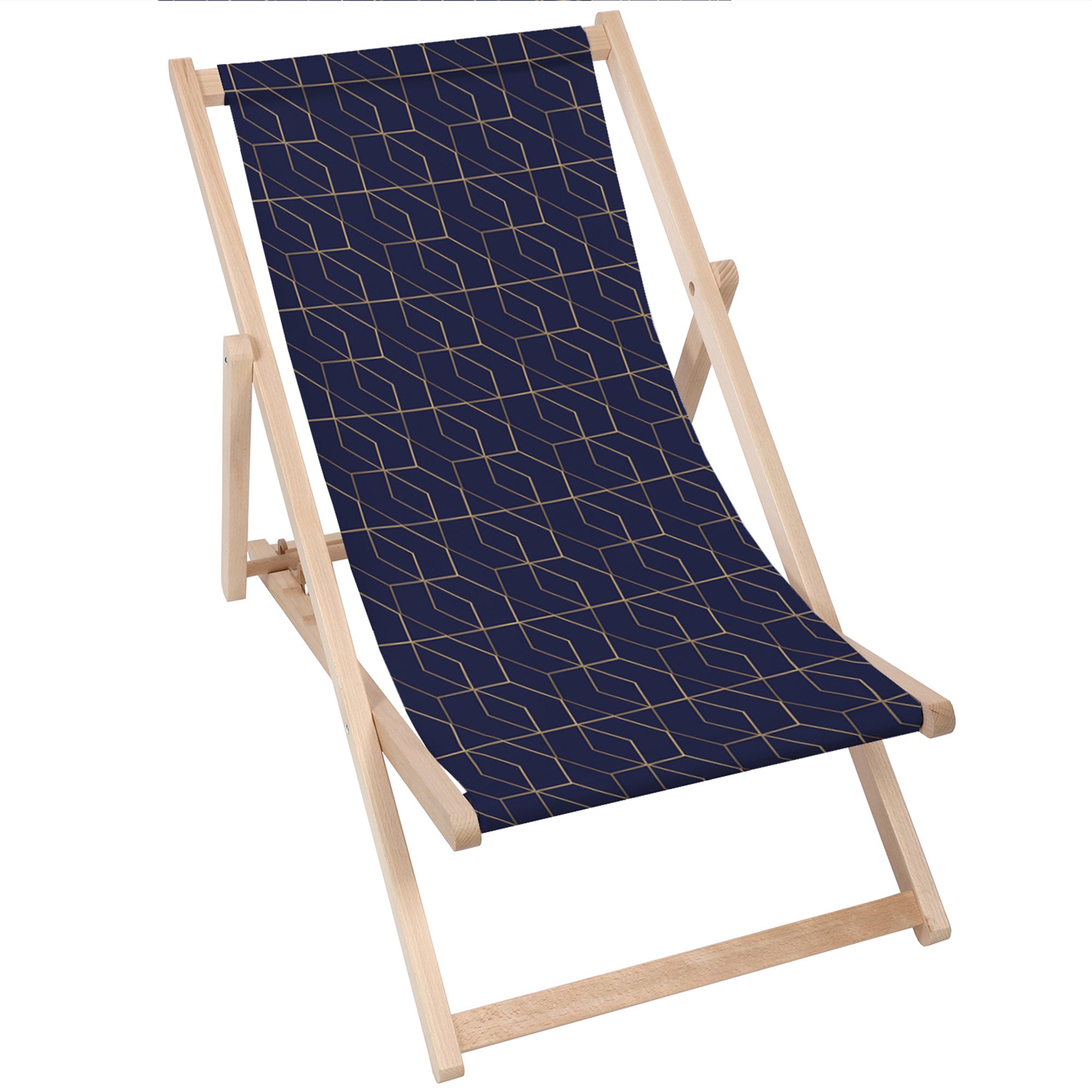 Leżak drewniany Gold Luxury Pattern-M