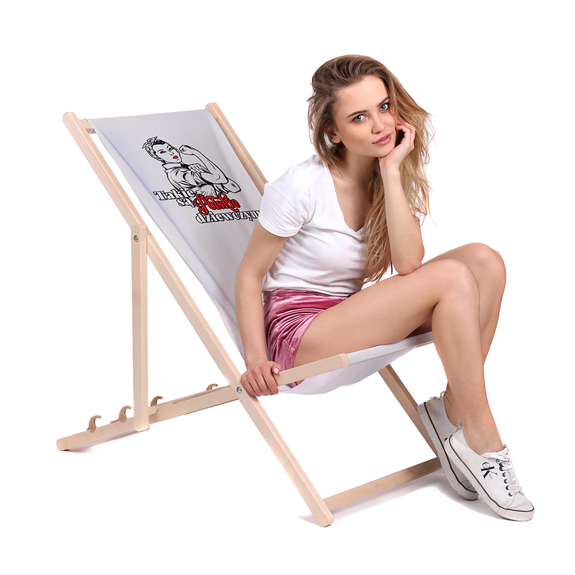Wooden Deck Chair Polish Girls