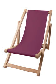 Drevené ležadlo Basic-S-BURGUND