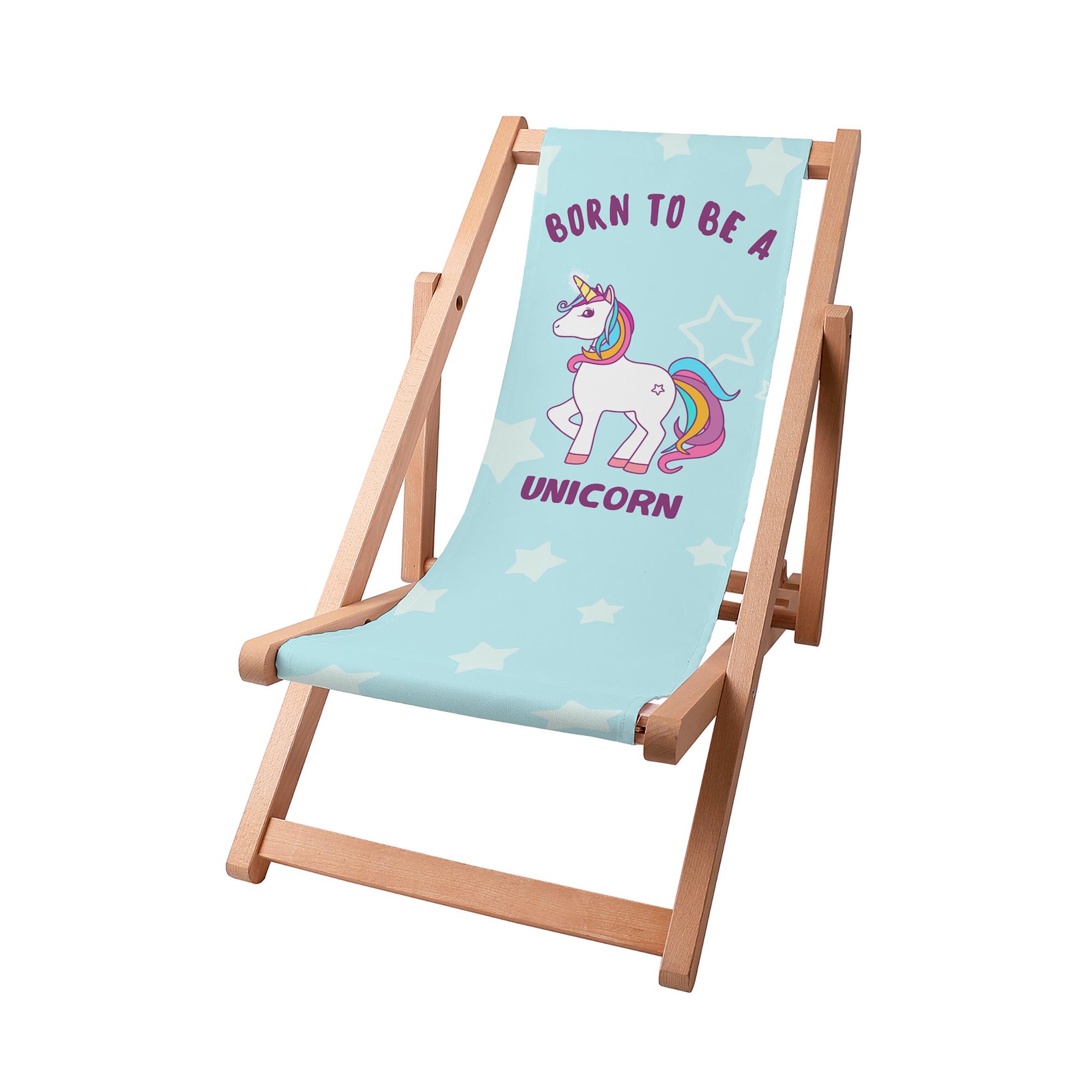 Dřevěné lehátko Born to be a unicorn
