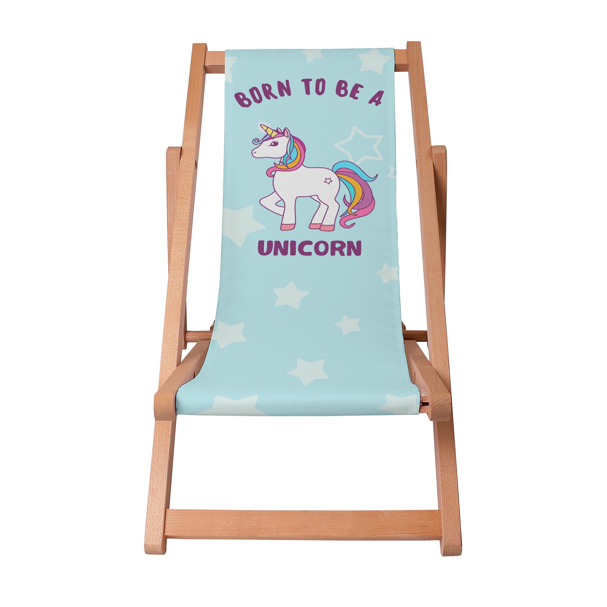 Dřevěné lehátko Born to be a unicorn