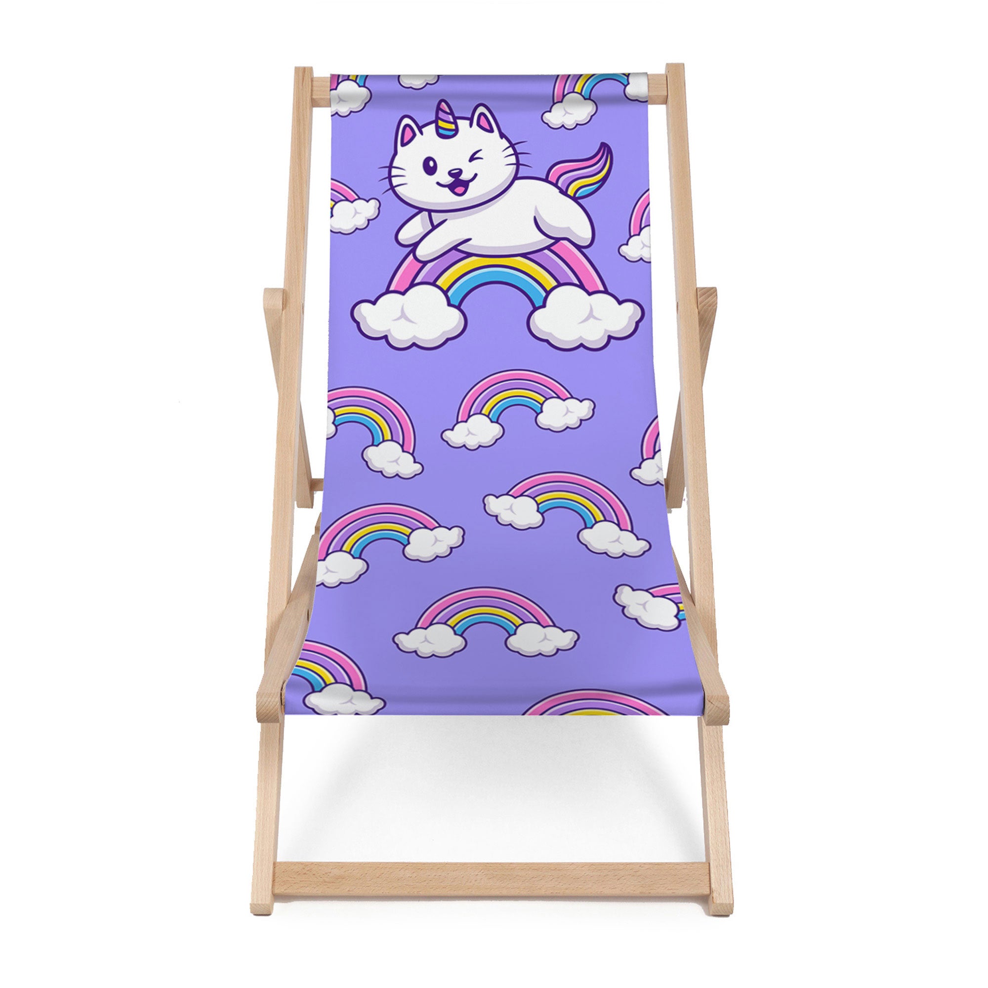 Drevené ležadlo Cat Unicorn-M