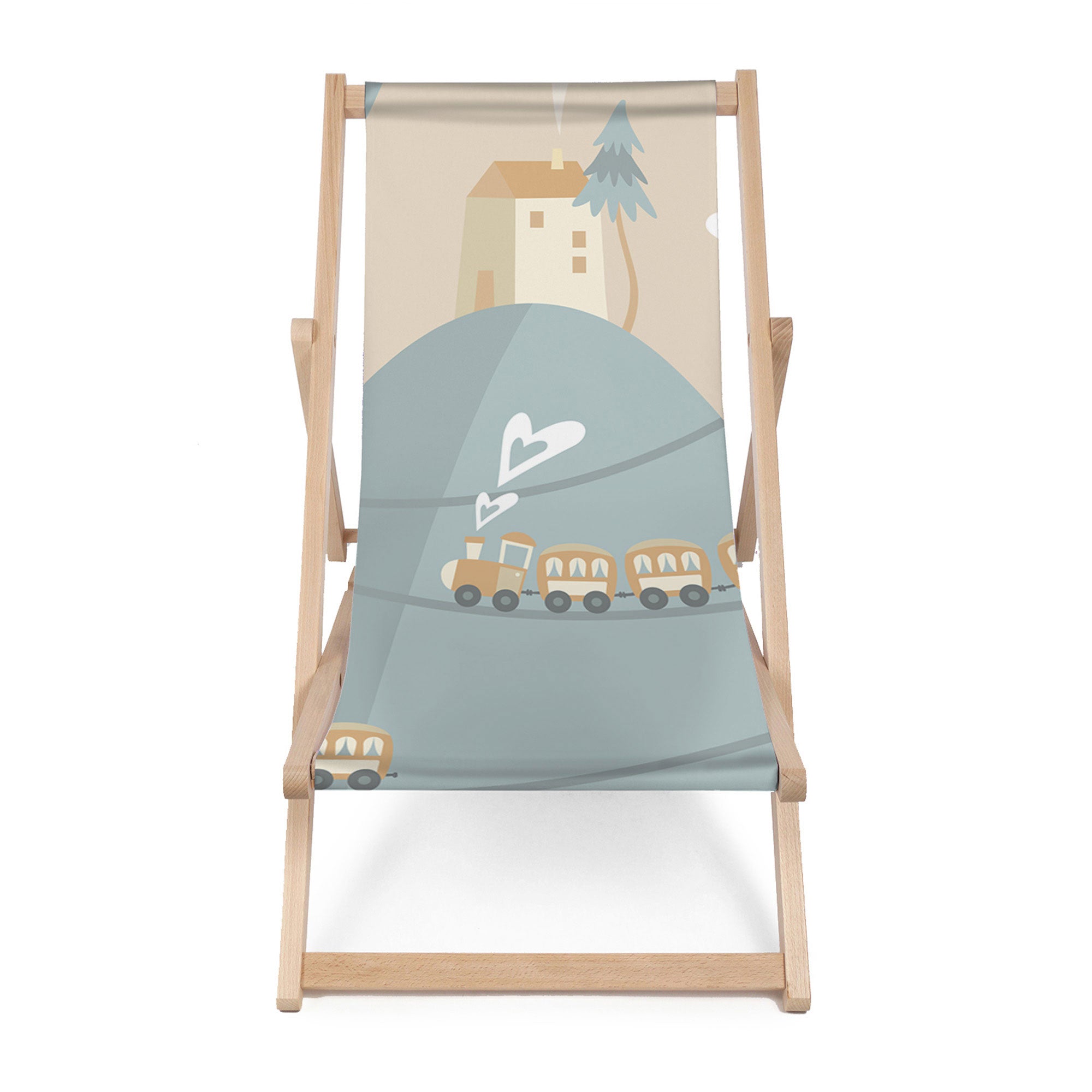 Wooden Deck Chair Happy Train-M