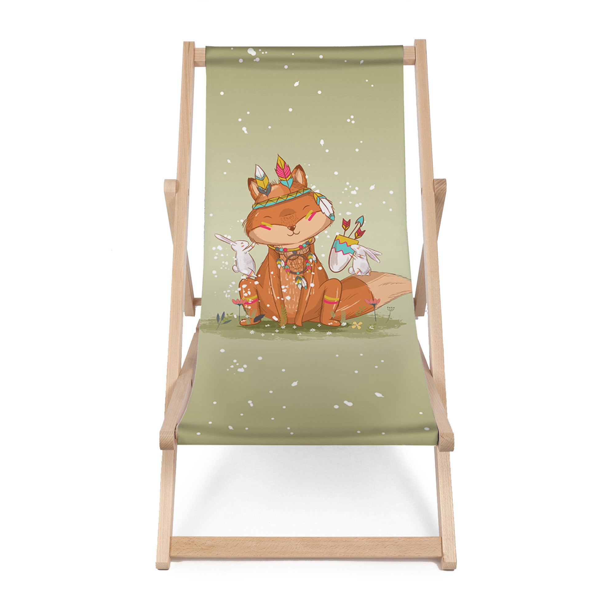 Dřevěné lehátko Little Fox Boho-M