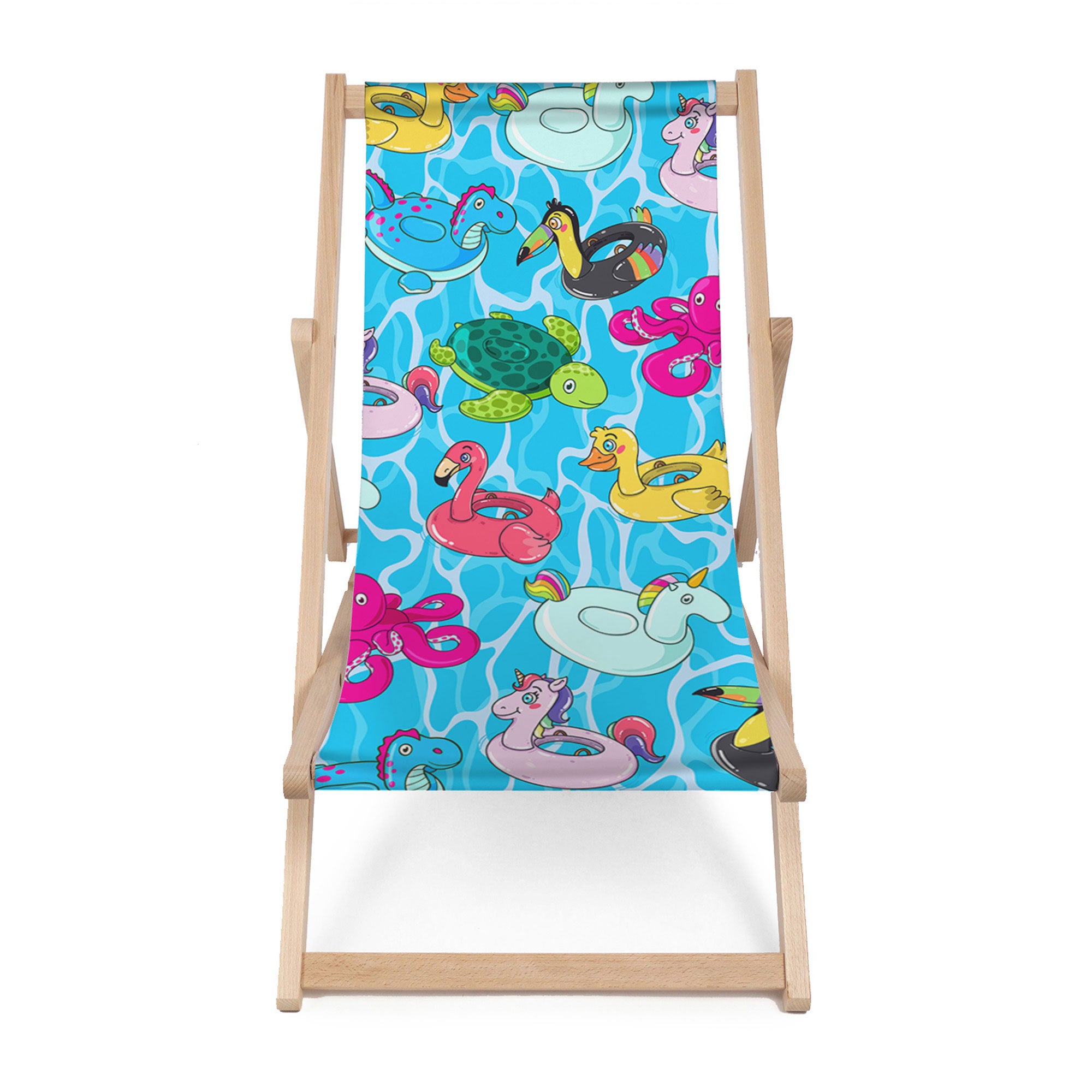 Wooden Deck Chair Pool Toys-M