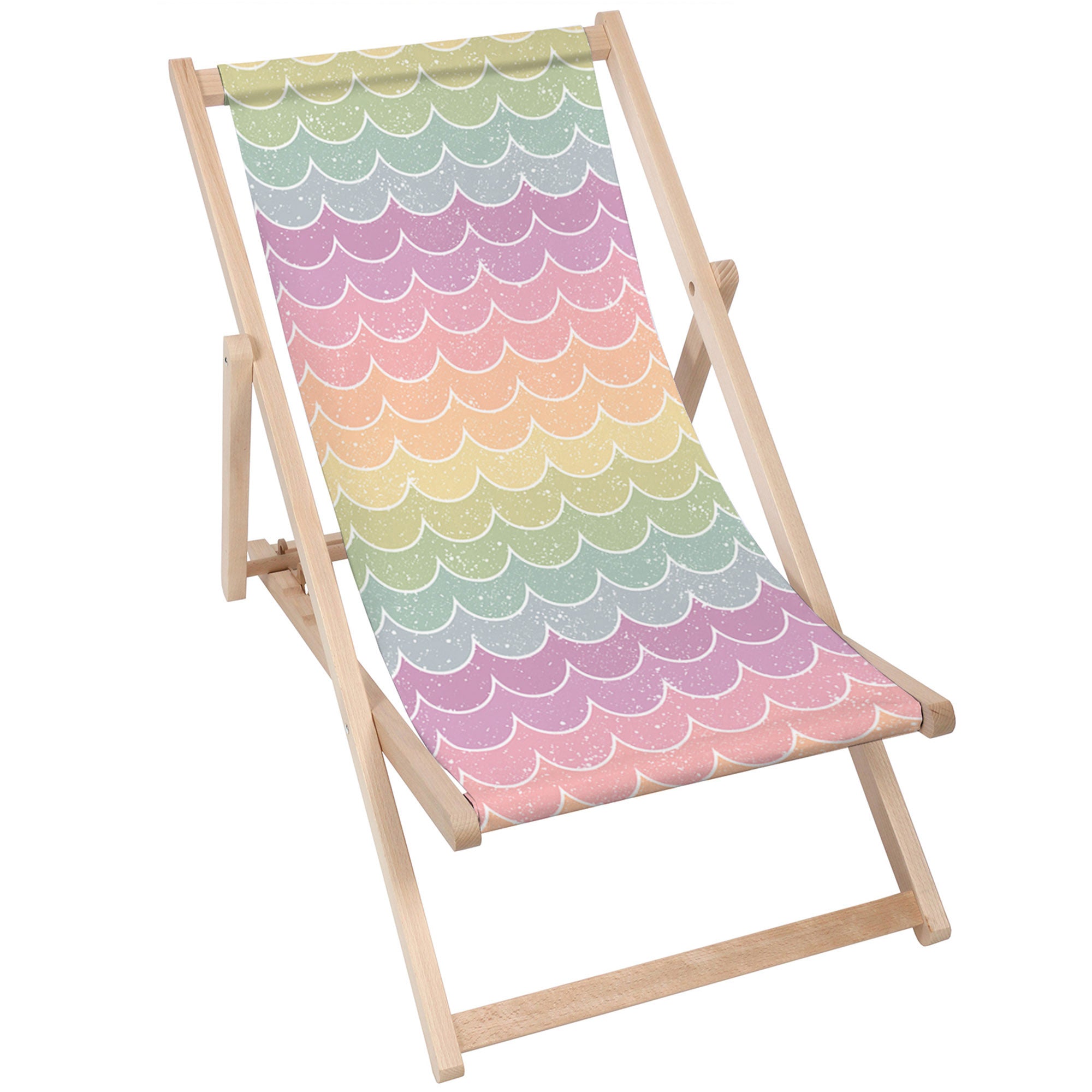 Dřevěné lehátko Rainbow Fish Scale-M