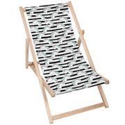 Dřevěné lehátko Unicorn Black Stripes-M