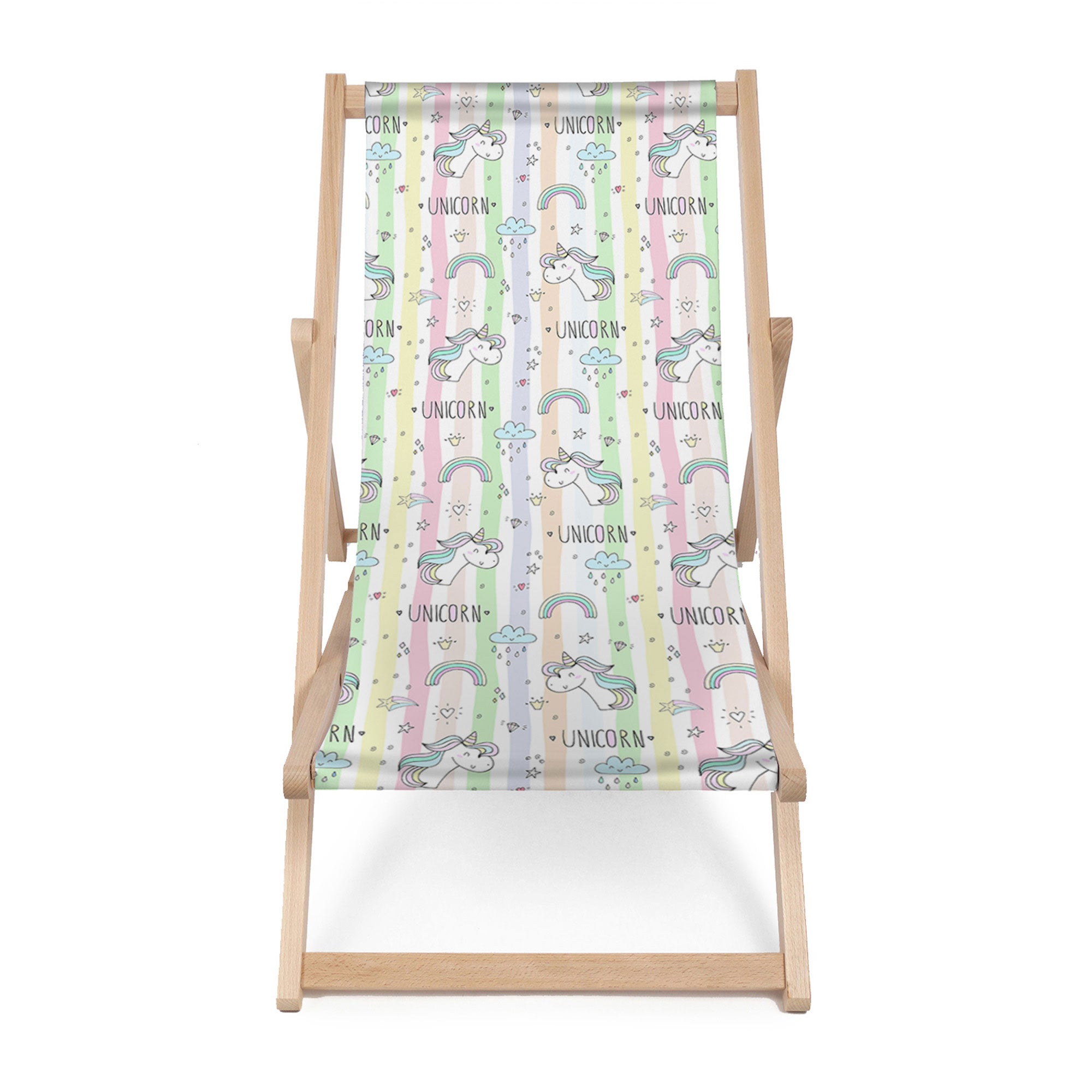 Leżak drewniany Unicorn Rainbow-M
