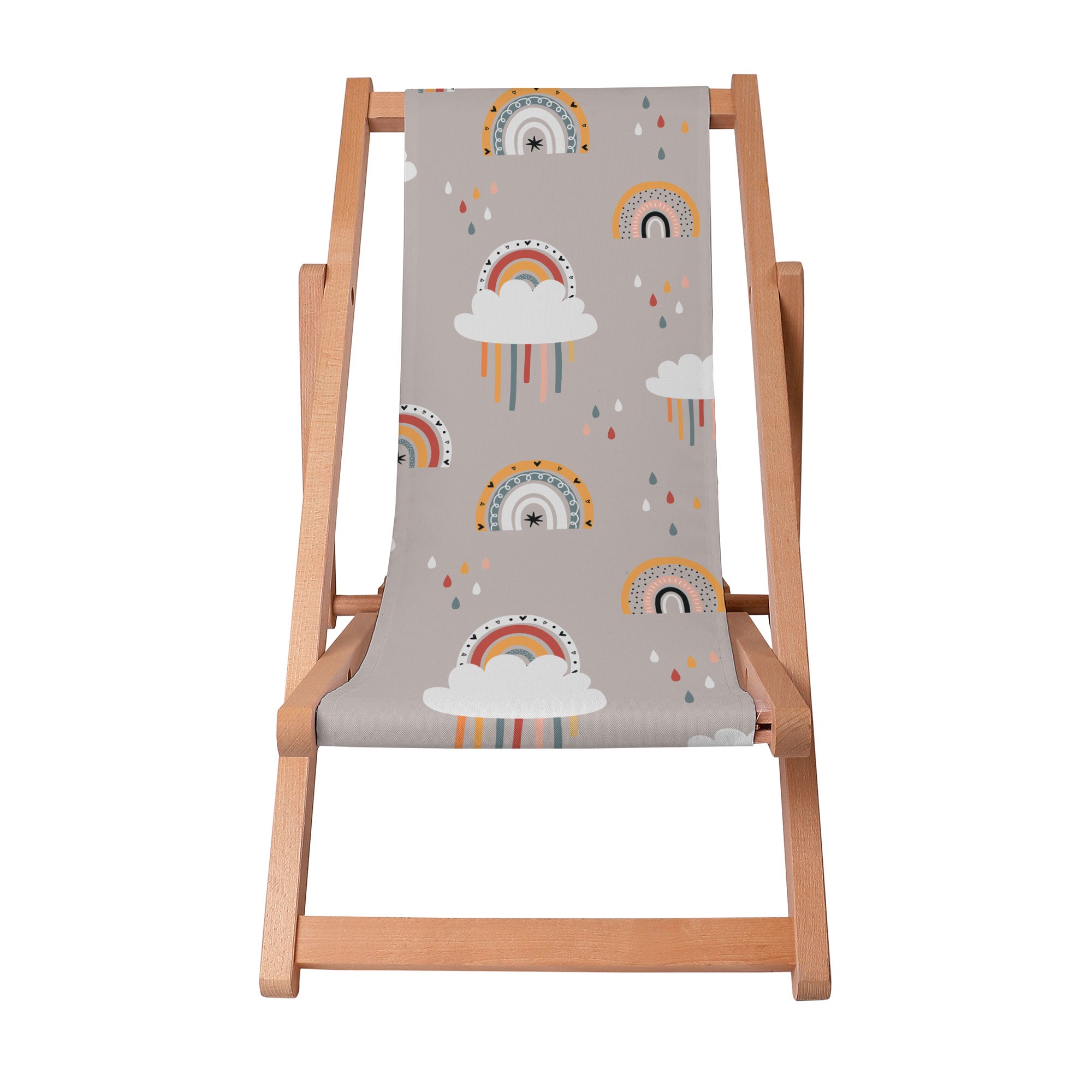 Leżak drewniany Beige Rainbow