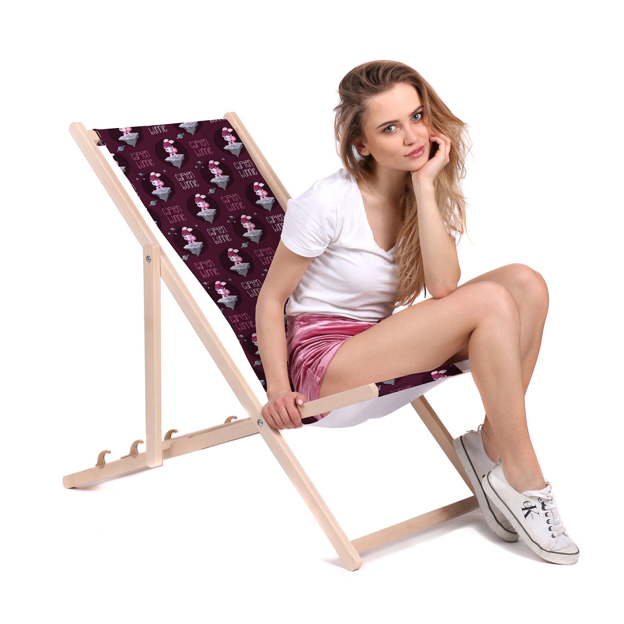 Wooden Deck Chair Captain Bunny-M