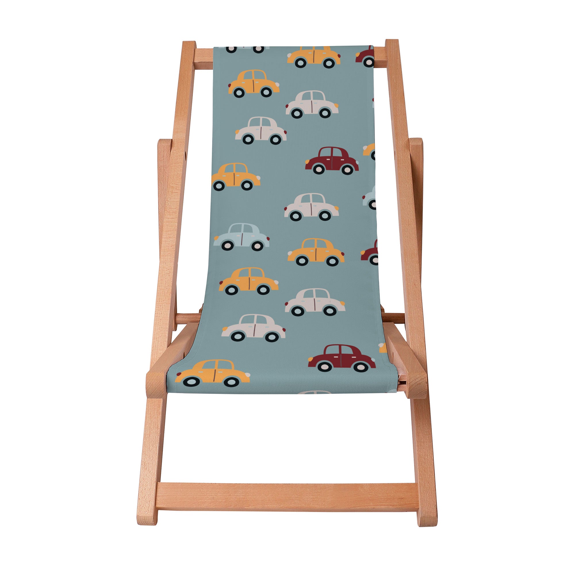 Wooden Deck Chair Colorful Cars