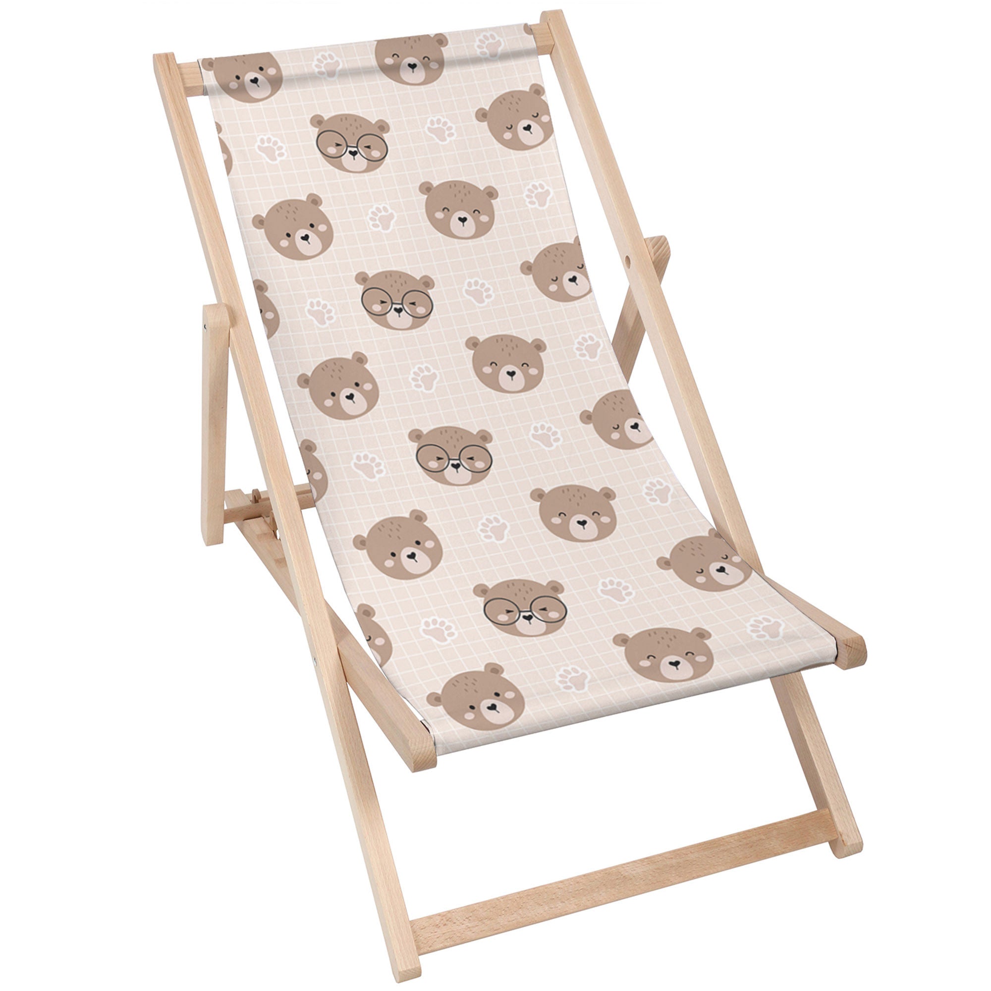 Leżak drewniany Cute Bear-M