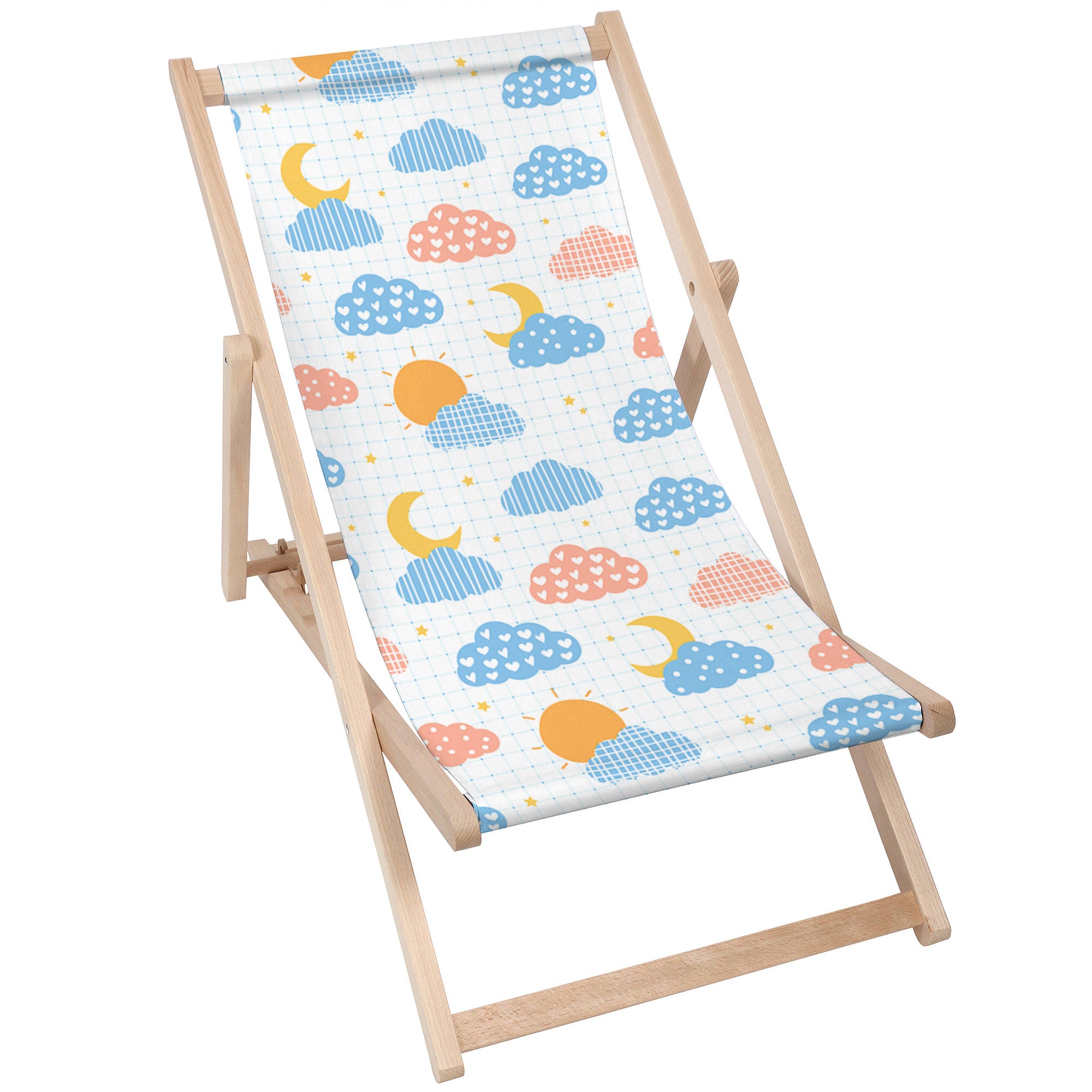 Leżak drewniany Cute Sky-M