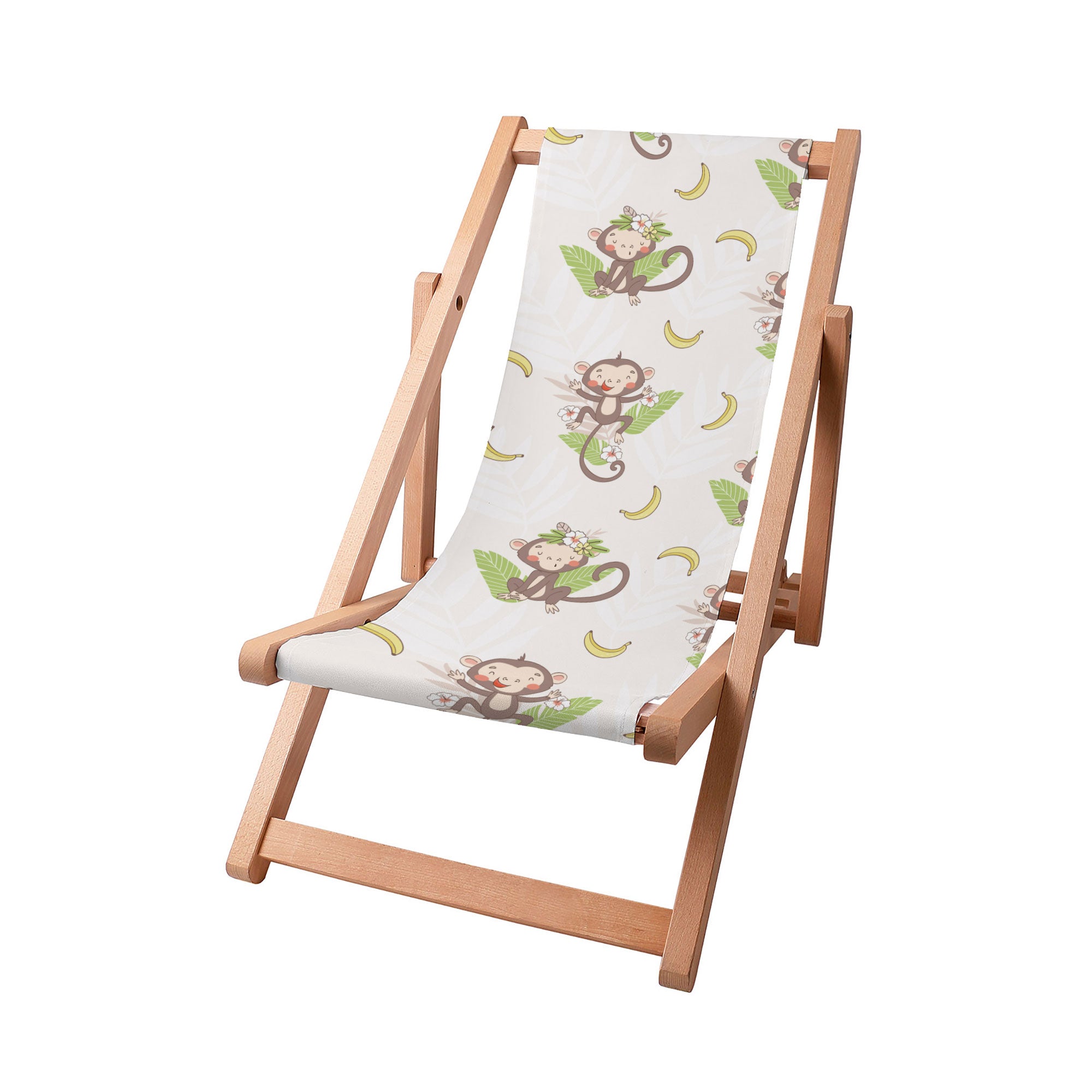 Holzliegestuhl Funny Monkeys-S