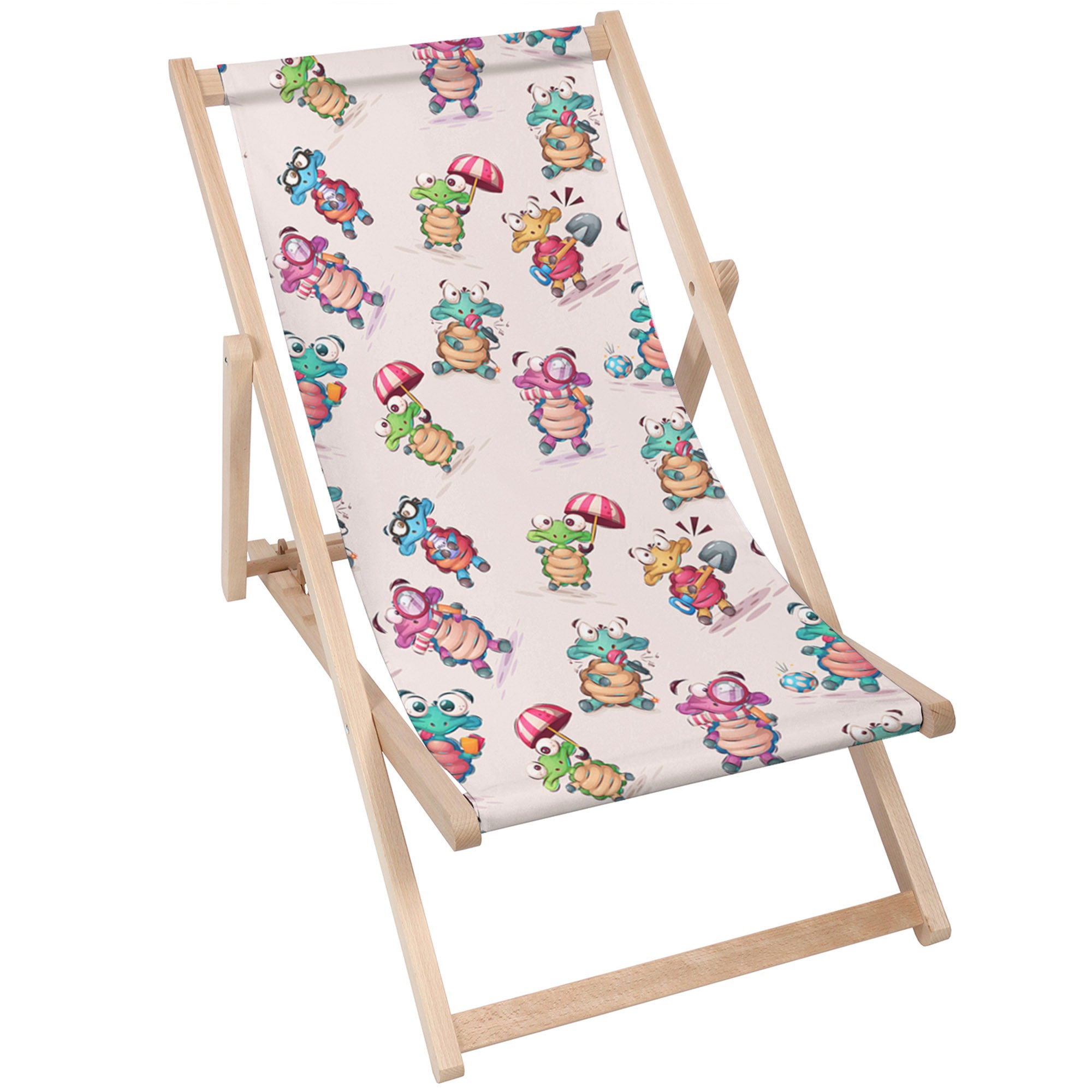 Leżak drewniany Funny Turtles-M