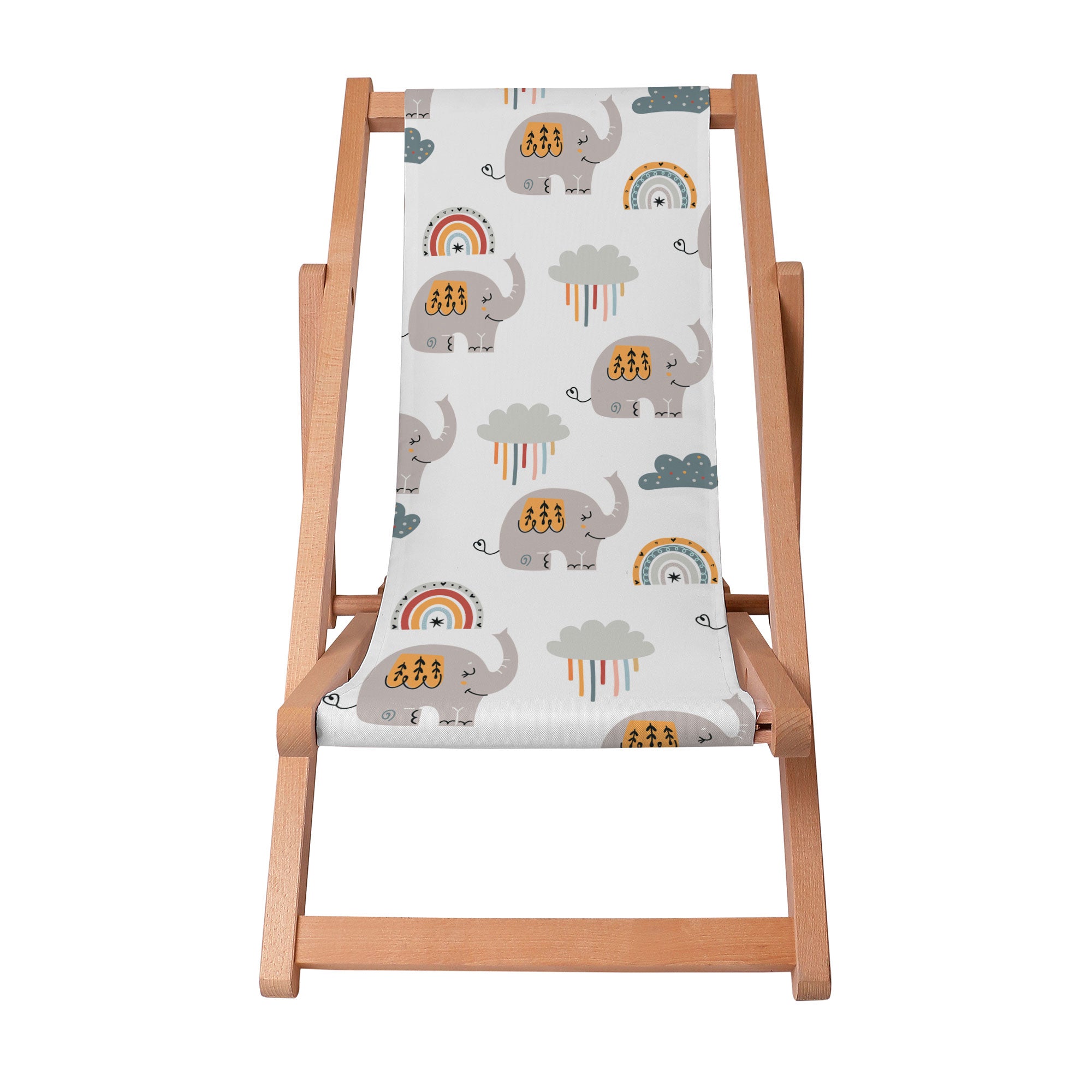 Wooden Deck Chair Grey Elephant