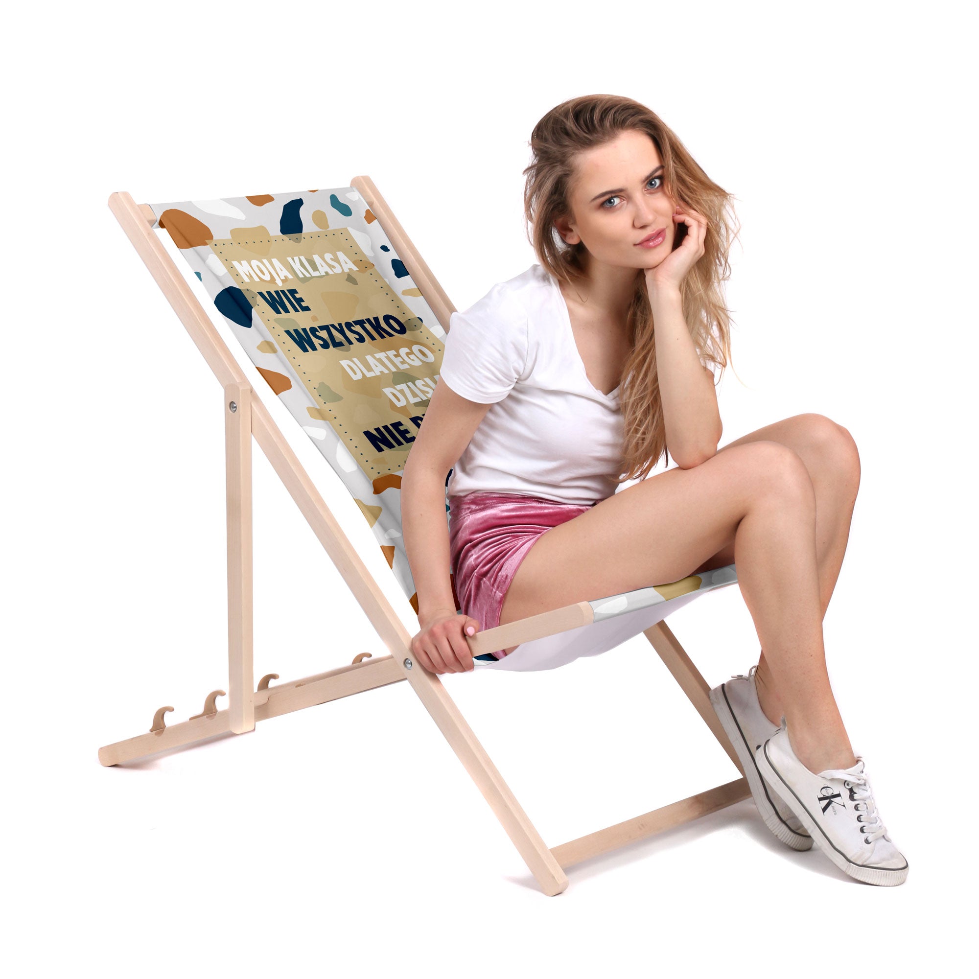 Leżak drewniany Dzisiaj nie pytam