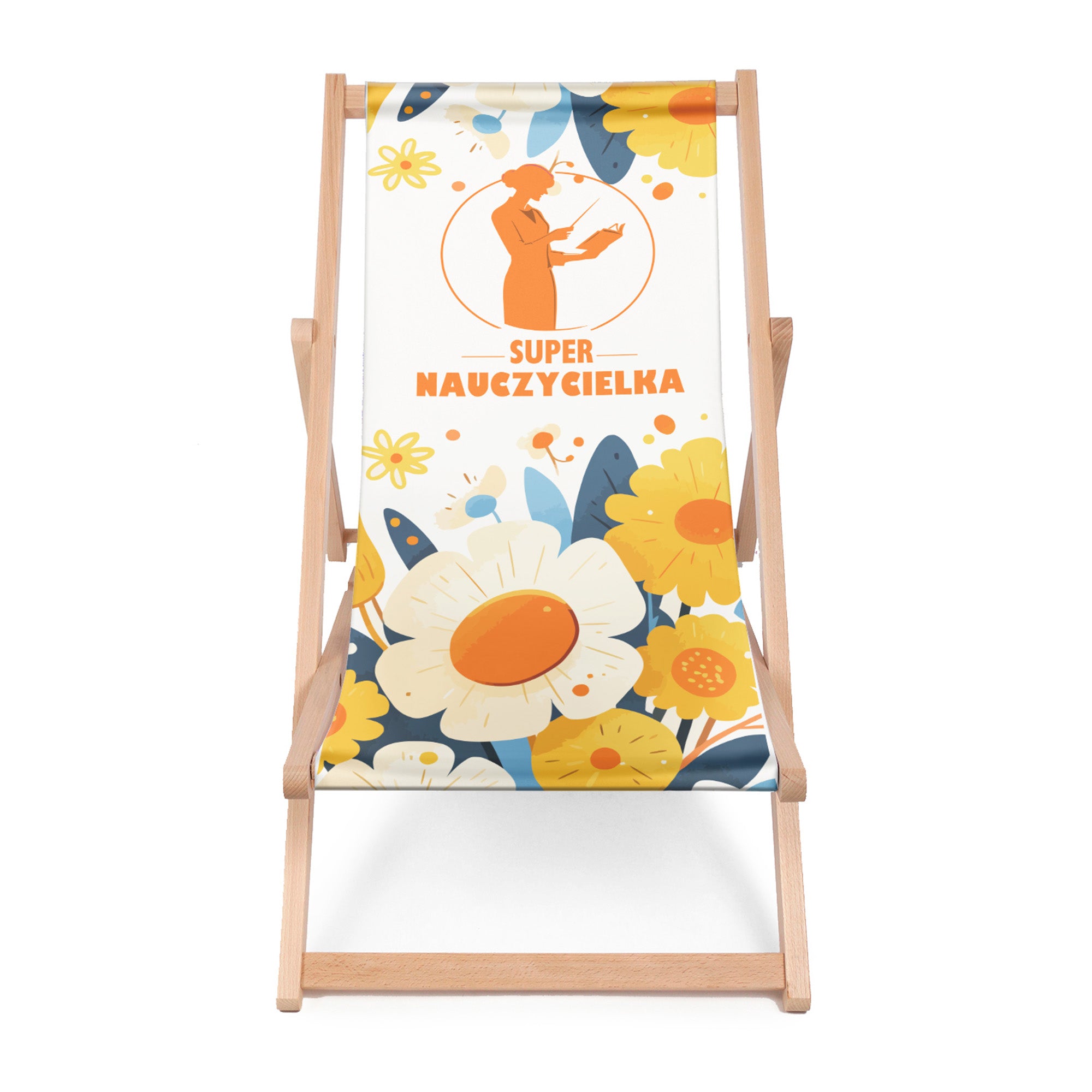 Leżak drewniany Super Nauczycielka