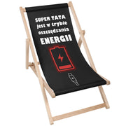 Leżak drewniany Super Tata jest w trybie oszczędzania energii
